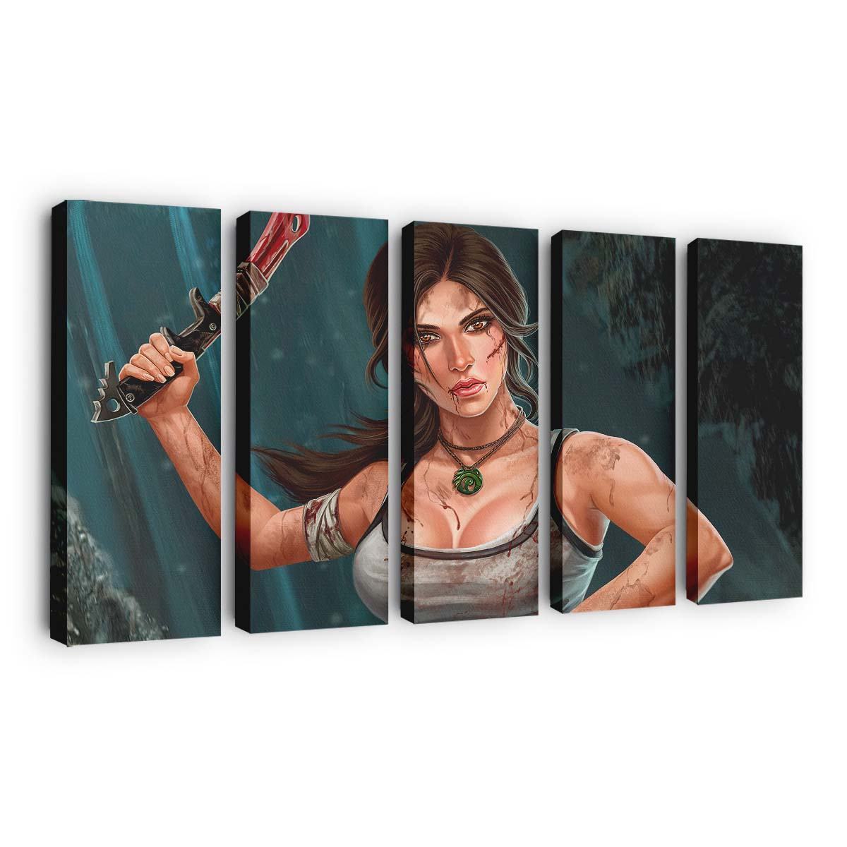 lara croft with weapons 4k i2